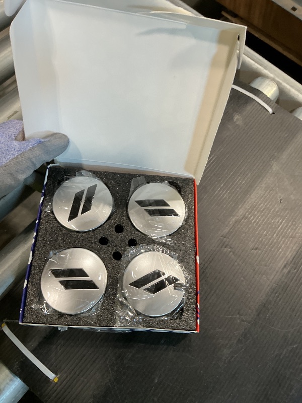 Photo 1 of (Set of 4) 63mm=2.5 inches // Slash Wheel Center Cap Covers HubCap Emblem Badge Trim for Dodge Charger Challenger Durango Hornet Dart R/T SRT Magnum Nitro Journey Caliber Avenger and Ram and Jeep