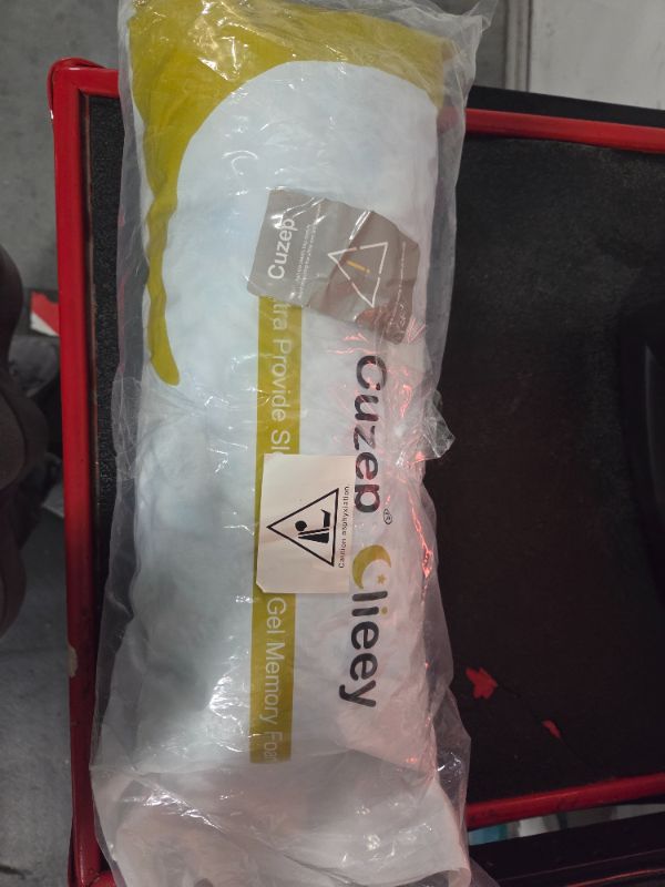 Photo 1 of **SEE LIVE PHOTOS, NOT SAME PILLOW AS PICTURED** Clieey Side Sleeper Pillow Anti Wrinkle Aging Pillow Gel Shredded Memory Foam for Neck Pain Relief Pillow for Sleeping Side Back Stomach Sleeper Pillows (Regular 18"x6" White Style)