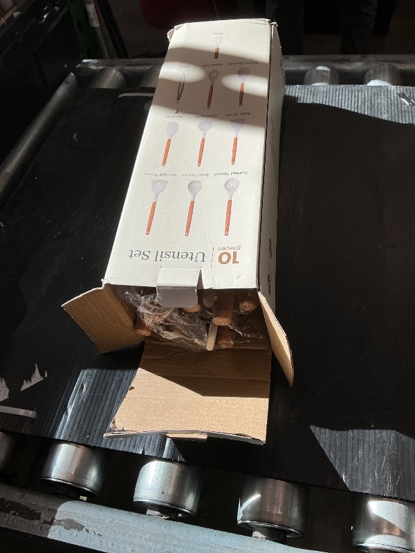 Photo 1 of *MISSING PARTS UNKNOWN*
CAROTE Silicone Cooking Utensils Set, Kitchen Utensils Set 10 Pcs for cooking, BPA Free Spatula Set with Heat Resistant Wood Handles for Nonstick Cookware (Cream White)