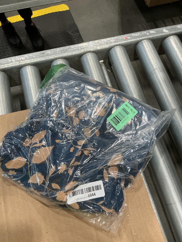 Photo 1 of Simplee Womens Fall Floral Mini Dress 2025 Long Sleeve Boho Chiffon Short Dress Casual V Neck A Line Party Flowy Dresses?Blue Green Leaf S?