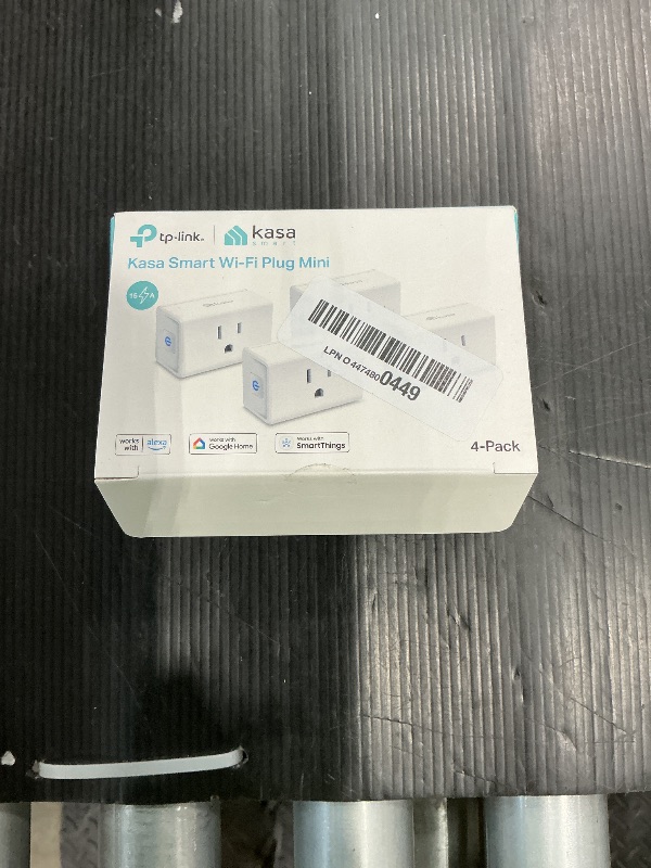 Photo 1 of **ONLY 2**
Kasa Smart Plug Mini 15A, Smart Home Wi-Fi Outlet Works with Alexa, Google Home & IFTTT, No Hub Required, UL Certified, 2.4G WiFi Only, 4-Pack(EP10P4) , White