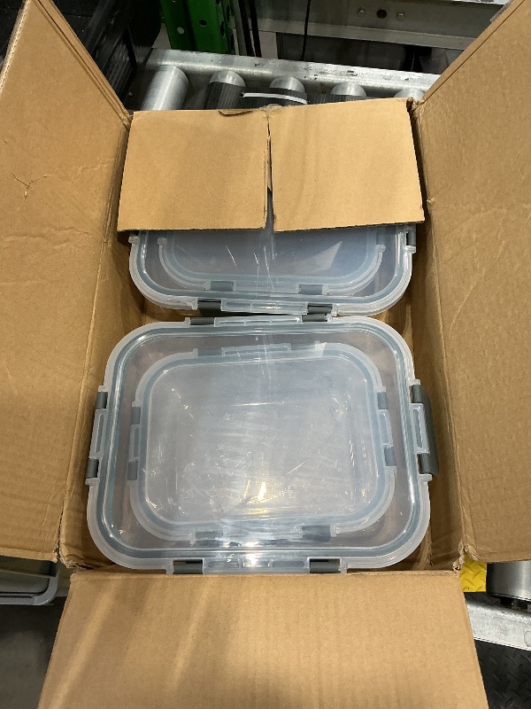 Photo 1 of **MISSING PARTS**
M MCIRCO [80 oz & 36 oz Extra Large Glass Food Storage/Baking Containers Set with Lids, 2 Pack 80 oz(10 cup)&2 Pack 36 oz (4.5 cup) Airtight Glass Container,Microwave,Oven,Freezer and Dishwasher