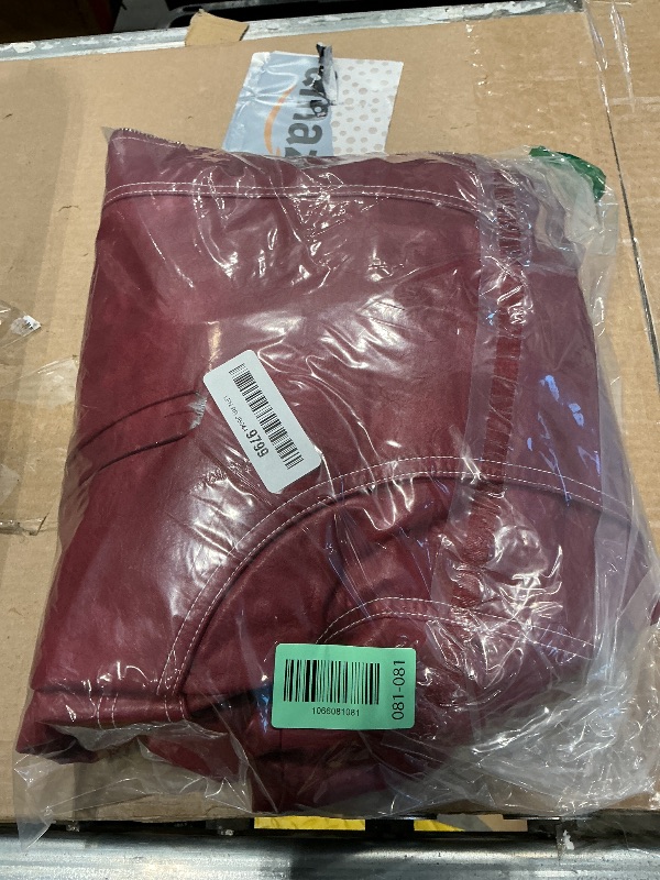 Photo 1 of *USED*
utcoco Women's Faux Leather Motorcycle Jacket Oversized Zip Up Winter Coat Outerwear 2025 Fall Fashion Clothes (Large, Red)