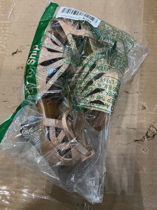 Photo 1 of ***VERY USED*** Women Rhinestone Ballroom Latin Salsa Performance Dance Shoes (5.5, Nude-2.5inch Heels)