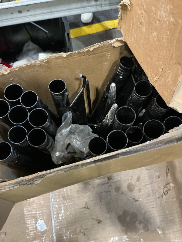 Photo 1 of ***SEE CLERK COMMENTS*** 6 Pack 10 ft Heavy Duty Metal String Light Poles Adjustable Outdoor Lighting Stand for Patio,Backyard,Garden,Party & Wedding Rustproof & Sturdy with Hooks