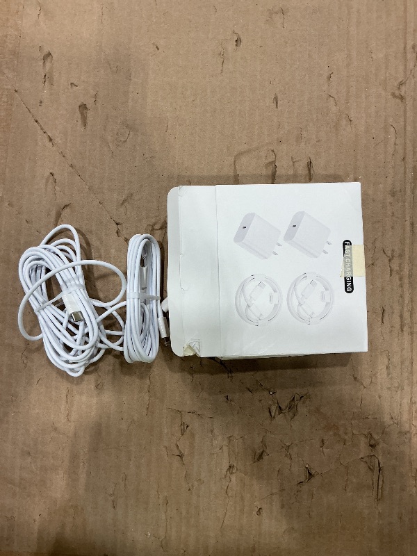 Photo 1 of **MISSING PARTS - Missing the blocks**
iPhone Charger Fast Charging,[MFi Certified] 2Pack 20W Type C Fast Charger Block with [10FT&6FT] USB C to Lightning Cable Compatible for iPhone 14/13/12/11 Pro Max/Xs Max/XR/X,iPad