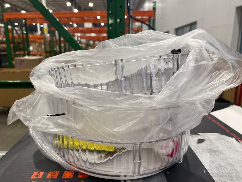 Photo 1 of *MISSING ITEMS UNKNOWN*
360° Rotating Makeup Organizer, Large-Capacity Skincare Make Up Storage 3 Tier Perfume Organizers Cosmetic Dresser Organizer with Makeup Brush Holder, Fits Bedroom, Bathroom, Vanity Shelf Countertop