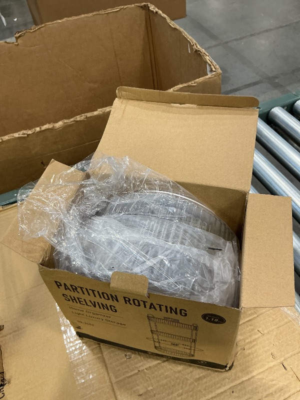 Photo 1 of *MISSING ITEMS UNKNOWN*
360° Rotating Makeup Organizer, Large-Capacity Skincare Make Up Storage 3 Tier Perfume Organizers Cosmetic Dresser Organizer with Makeup Brush Holder, Fits Bedroom, Bathroom, Vanity Shelf Countertop