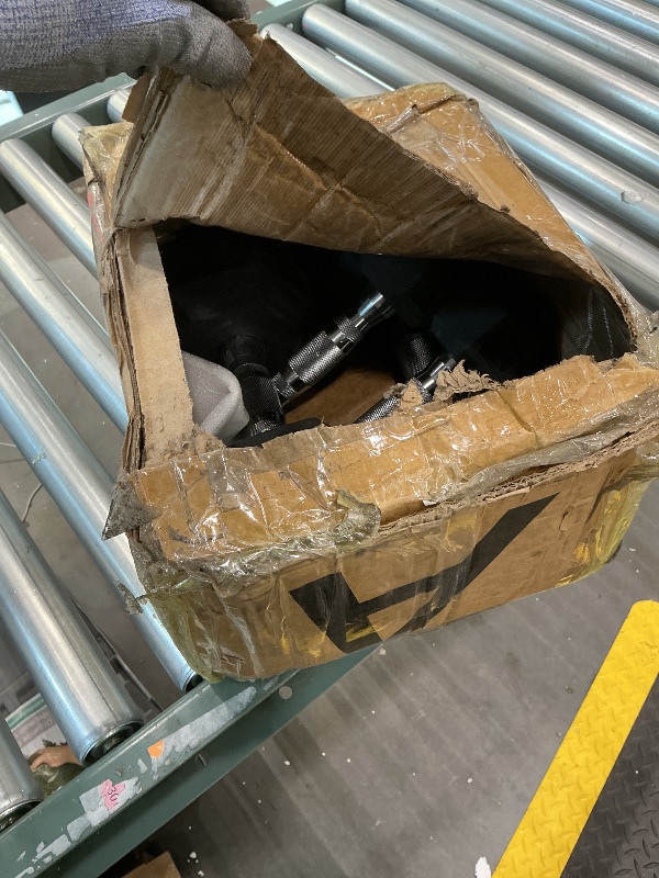 Photo 1 of **MISSING PARTS UNKNOWN**
CAP Barbell 280 lb Coated Chrome Handle Hex Dumbbell Weight Set with Three Tier Rack