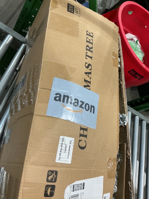 Photo 1 of *MISSING PARTS UNKNOWN*
5 Ft Unlit Snow Flocked Christmas Tree, Artificial Xmas Tree with 518 PVC/PE Realistic Branch Tips, Metal Stand Decor for Holiday, Party, Home Easy to Assemble