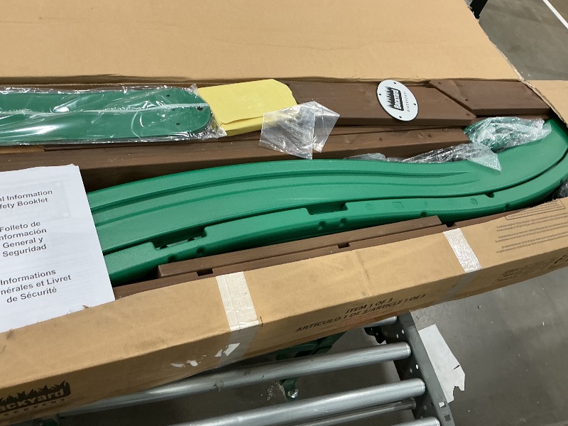 Photo 1 of *PARTIAL SET - ONLY Boxes 1/3 & 3/3; MISSING Box 2/3*
Backyard Discovery Lakewood Cedar Wood Swing Set with Wave Slide, Clubhouse, Playhouse, Snack Bar Window, Picnic Area, Belt Swings, Trapeze, Full Front Door, Windows, Step Ladder, Outdoor Playset