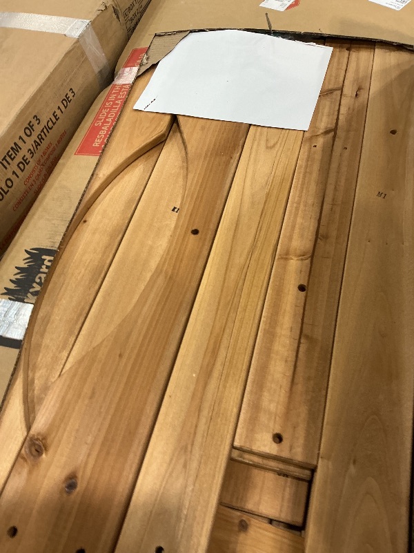 Photo 1 of *PARTIAL SET - ONLY Boxes 1/3 & 3/3; MISSING Box 2/3*
Backyard Discovery Lakewood Cedar Wood Swing Set with Wave Slide, Clubhouse, Playhouse, Snack Bar Window, Picnic Area, Belt Swings, Trapeze, Full Front Door, Windows, Step Ladder, Outdoor Playset