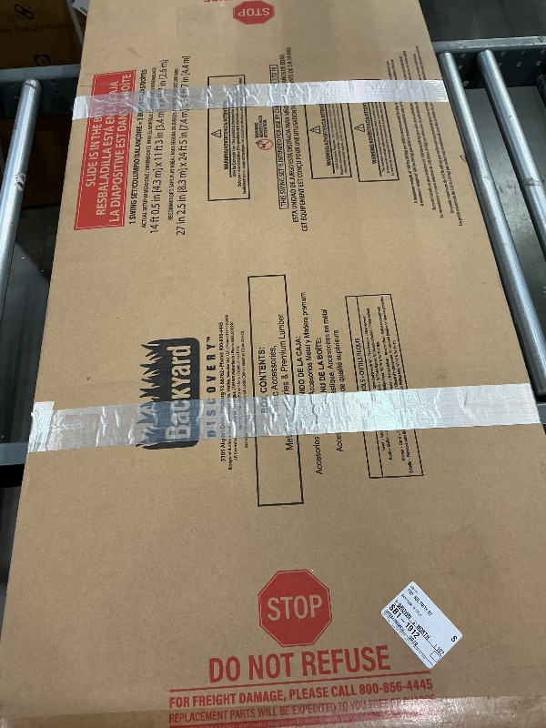 Photo 1 of *PARTIAL SET - ONLY Boxes 1/3 & 3/3; MISSING Box 2/3*
Backyard Discovery Lakewood Cedar Wood Swing Set with Wave Slide, Clubhouse, Playhouse, Snack Bar Window, Picnic Area, Belt Swings, Trapeze, Full Front Door, Windows, Step Ladder, Outdoor Playset