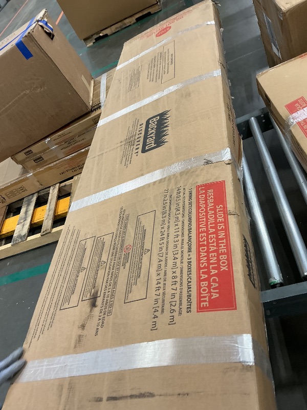 Photo 1 of *PARTIAL SET - ONLY Boxes 1/3 & 3/3; MISSING Box 2/3*
Backyard Discovery Lakewood Cedar Wood Swing Set with Wave Slide, Clubhouse, Playhouse, Snack Bar Window, Picnic Area, Belt Swings, Trapeze, Full Front Door, Windows, Step Ladder, Outdoor Playset