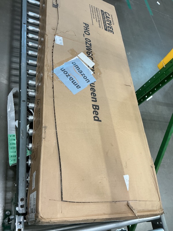 Photo 1 of *PARTIAL SET*
Garvee Queen Size Bed Frame with LED Lights, Floating Bed with Velvet Upholstered Storage Headboard, No Box Spring Needed, Noise Free, Easy Assembly, White