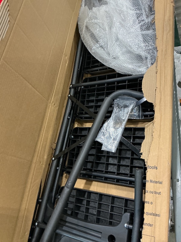 Photo 1 of *USED*
BONTEC 5-Step Ladder, 400lbs Max Load, Folding Step Stool with Tool Tray, Tool Bag, Handrails, Wide Anti-Slip Pedals, Sturdy Steel Ladder for Household & Work Use, Black