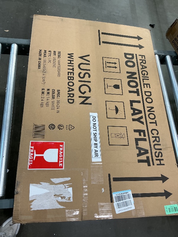 Photo 1 of ***MINOR DAMAGE*** VUSIGN 36" x 24" Magnetic Whiteboard for Wall, Dry Erase Board with Silver Frame, Hanging White Board for Office, Home, Classroom, Conference Room – Accessories Included