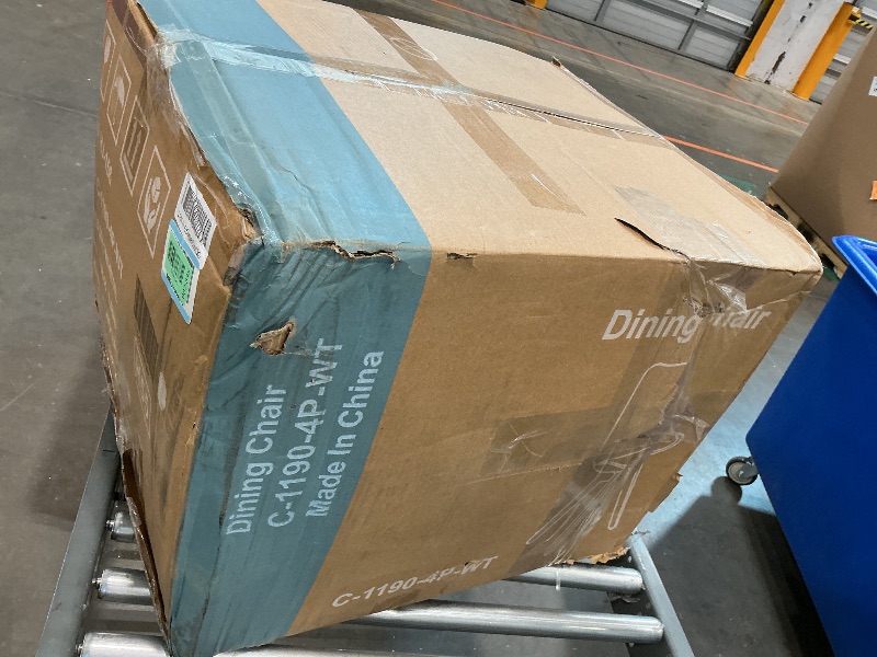 Photo 1 of ***PARTIAL SET*** OLIXIS Dining Chairs Set of 8 Kitchen Mid Century Modern Chairs with Wood Legs and PU Leather Cushion for Living Room Bedroom Outdoor Lounge, White