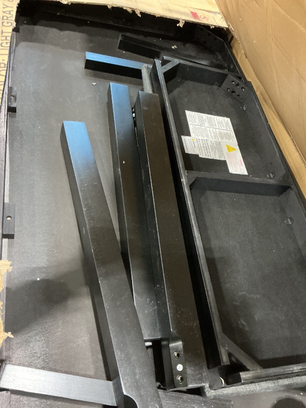 Photo 1 of *PARTIAL SET**USED*
Zevemomo 6-Piece Solid Wood Dining Table Set, Including 1 Dining Table, 4 Upholstered Chairs and 1 Bench, Wooden Legs Dining Table Set for Dining Room, Kitchen, Restaurant, Dark Grey