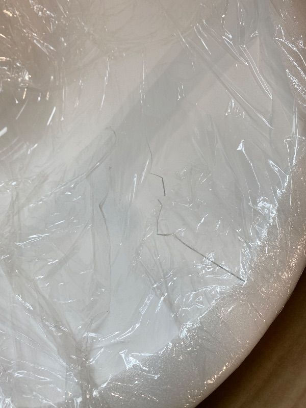 Photo 1 of **CRACKED IN TUB CHECK PHOTOS**Empava Freestanding Bathtub, Flatbottom Acrylic Soaking Tub, Contemporary Stand Alone Design with Brushed Nickel Drain & Overflow, Glossy White, cUPC Certified, 59 Inch