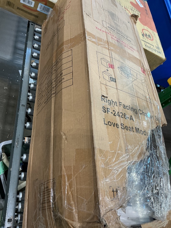 Photo 1 of 110" Modular Sectional Sofa Couches for Living Room, Cloud Memory Boneless Couch, No Assembly Required,Comfy Cloud 3-Seater Couch with Chaise, Memory Foam Sofa for Offices, Bedroom and Apartment