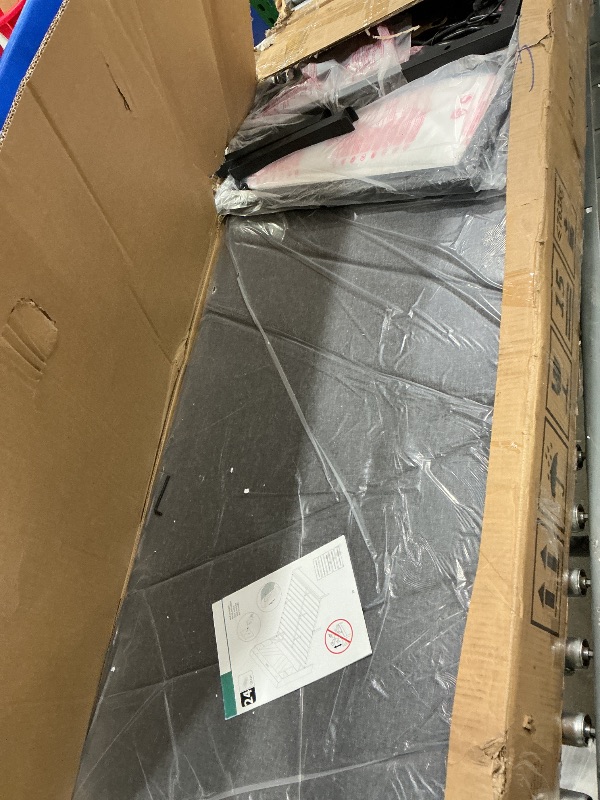 Photo 1 of **NO BOX SPRING NEEDED**YITAHOME Queen Bed Frame with Storage Headboard, Platform Upholstered Bed with LED Lights & Charging Station,- Brown