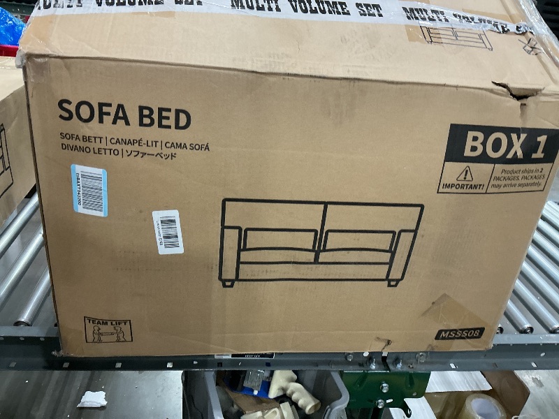 Photo 1 of ***SEE PHOTOS AND CLERK NOTES***
Marsail Pull Out Sofa Bed, Full Size Sleeper Sofa with Memory Foam Mattress, 2 USB Charging and Removable Covers, Loveseat for Living Room, Apartment, Supports 600 LBS, Chenille Fabric, Grey