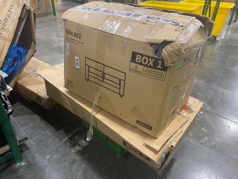 Photo 1 of ***SEE PHOTOS AND CLERK NOTES***
Marsail Pull Out Sofa Bed, Full Size Sleeper Sofa with Memory Foam Mattress, 2 USB Charging and Removable Covers, Loveseat for Living Room, Apartment, Supports 600 LBS, Chenille Fabric, Grey