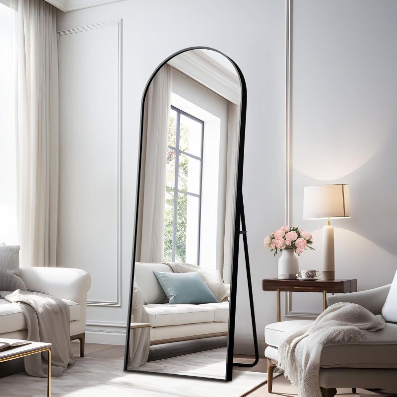 Photo 1 of *USED*
LadyNow Full Length Mirror,  Oversized Floor Mirror Freestanding, Full Body Floor Standing Mirror with Stand, Hanging Mounted for Bedroom Living Room, BLACK, Arched Style