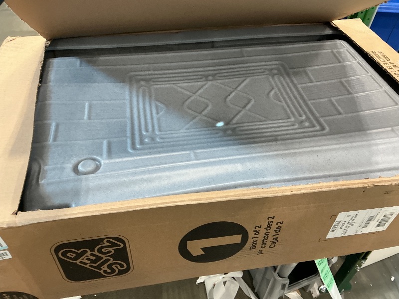 Photo 1 of **BOX 1/2 ONLY, UNKNOWN MISSING PIECES**Step2 Neat & Tidy Cottage Kids Playhouse, Indoor/Outdoor Playset, Interactive Play with Sounds, Made of Durable Plastic, for Toddlers 1.5+ Years Old, Grey