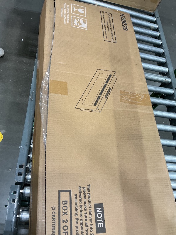 Photo 1 of OneBlis 80" Fireplace TV Stand with Power Outlet for TVs UP to 90", Electric Fireplace Entertainment Center with LED Lights & Storage Cabinets, TV Console for Living Room, Office, Black-Black