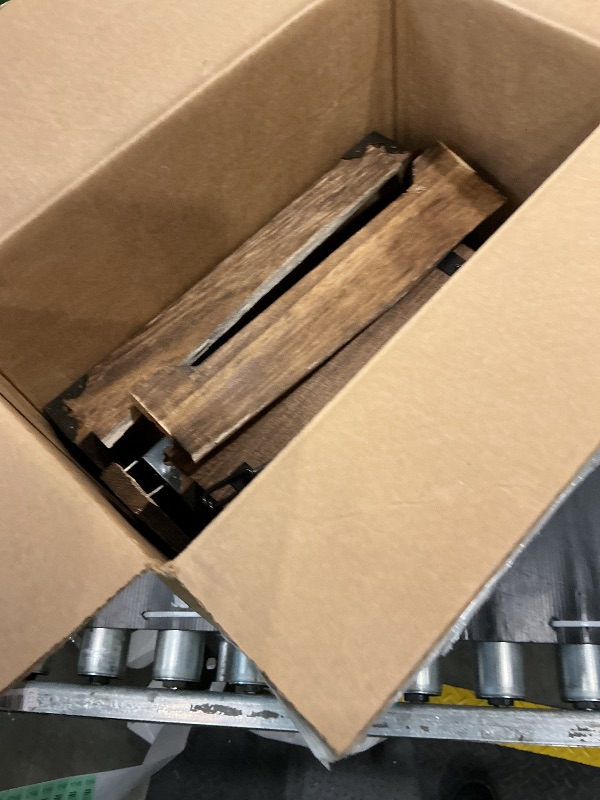 Photo 1 of ***MINOR DAMAGE*** ***SEE WAREHOUSE PHOTOS***  J JACKCUBE DESIGN 3-Tier Rustic Wood Hanging Fruit Basket, Kitchen Fruit, Vegetable Storage Organizer, Countertop Space Saver- Heavy Duty Metal Hooks- MK1008A