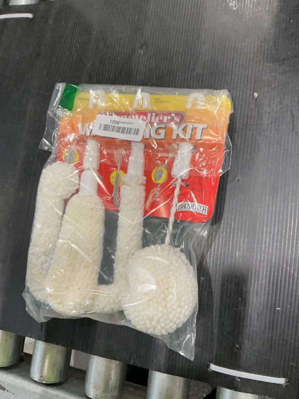 Photo 1 of Brushtech 3-Piece Sommelier’s Washing Kit - USA Made Glass Cleaning Brushes with Tapered Foam Heads for Decanters, Flutes, Goblets - Scratch-Free Handles & Long-Lasting Shape Retention