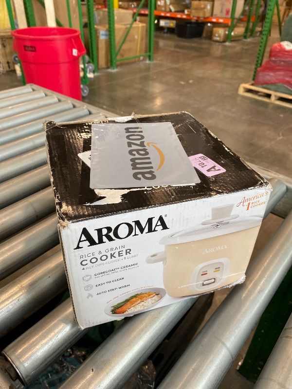 Photo 1 of *USED*
AROMA® Mini Rice Cooker, 2-Cup (Uncooked) / 4-Cup (Cooked), Grain Cooker, Soup Maker, Oatmeal Cooker, Auto Keep Warm, 1 Qt, Milk Tea color