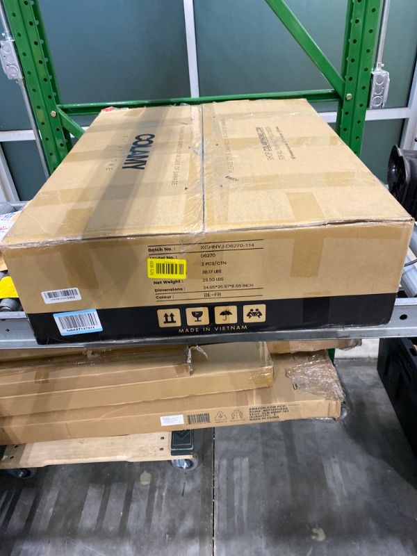 Photo 1 of ***PARTIAL SET*** ***READ CLERK NOTES*** COLAMY Wooden Dining Chairs Set of 6, Modern Upholstered Fabric Dining Room Chair, Farmhouse Kitchen Side Chairs with Foot Pegs, Beige