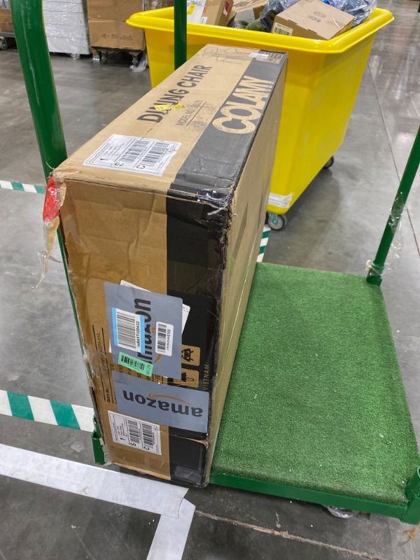 Photo 1 of ***PARTIAL SET*** ***READ CLERK NOTES*** COLAMY Wooden Dining Chairs Set of 6, Modern Upholstered Fabric Dining Room Chair, Farmhouse Kitchen Side Chairs with Foot Pegs, Beige