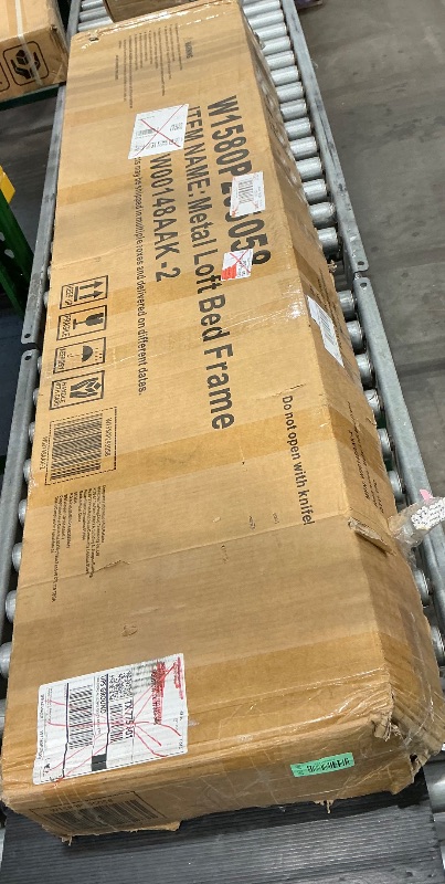 Photo 1 of *MISSING PIECES*
Bellemave Queen Size Loft Bed with Desk and Storage Shelves, Queen Loft Bed with Wardrobe and Hanging Rod, Game Loft Beds with Guardrail and Ladder, Heavy Duty Loft Beds for Adults Teens, White