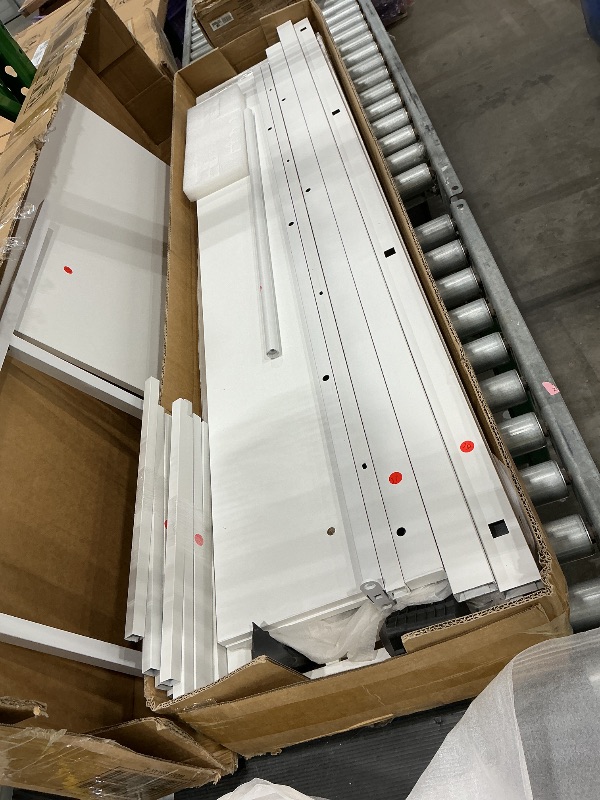 Photo 1 of *MISSING PIECES*
Bellemave Queen Size Loft Bed with Desk and Storage Shelves, Queen Loft Bed with Wardrobe and Hanging Rod, Game Loft Beds with Guardrail and Ladder, Heavy Duty Loft Beds for Adults Teens, White