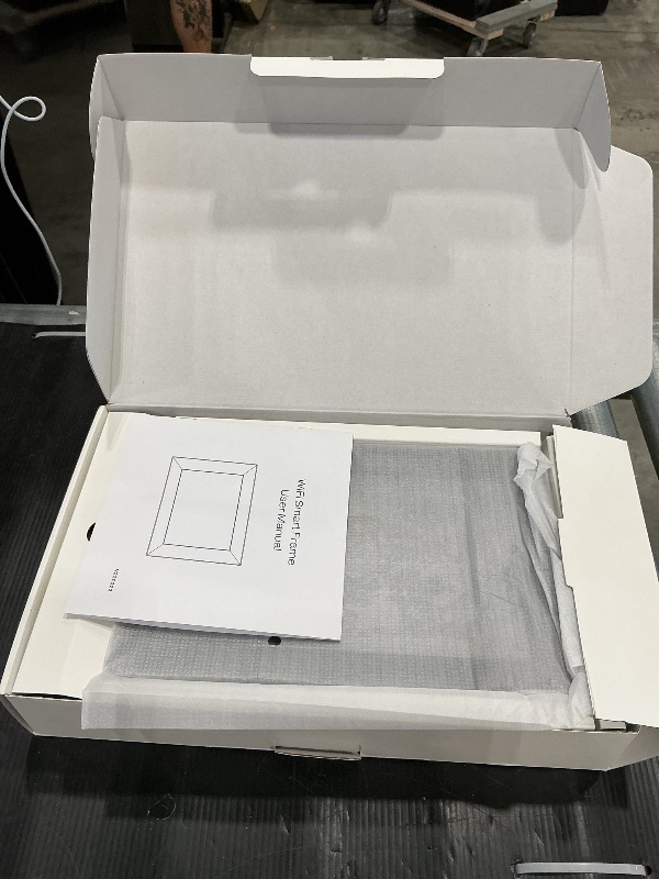 Photo 1 of **CRACKED, FUNCTIONAL**Frameo Digital Frame WiFi, 10.1inch Smart Photo Frames Electronic Digital Picture Frame, 1280x800, Touch Screen, Auto-Rotate, Wall Mountable, 16GB, Share Instant Photos/Videos via Frameo-App Anywhere