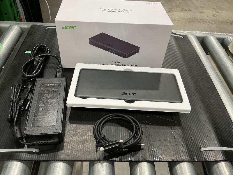 Photo 1 of Acer 15-in-1 Laptop Docking Station Support DisplayLink Triple Monitors, USB C Docking Station, 130W Power Adapter, 10Gbps Data Transfer, 1Gbps Ethernet for MacBook Pro/Air, Acer Laptops, PC and More