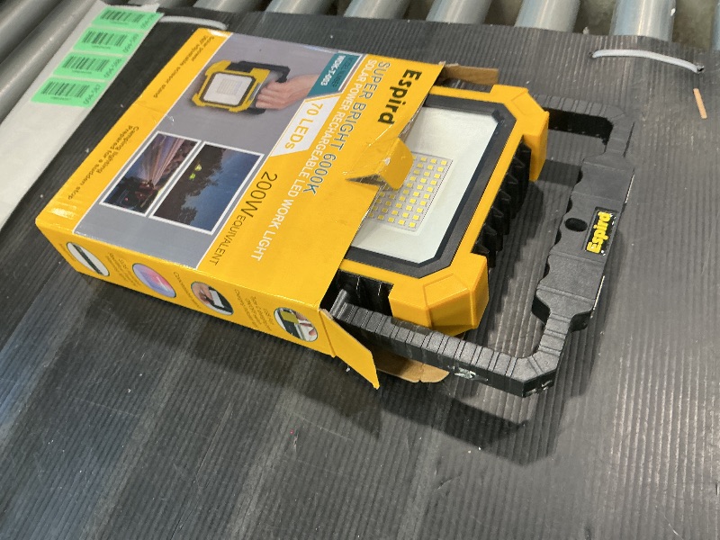 Photo 2 of Portable LED Work Solar Light, 12000mAh 10000LM Magnetic Worklight with 4 Modes, Job Site Battery Rechargeable LED Floor Light for Emergency, Camping