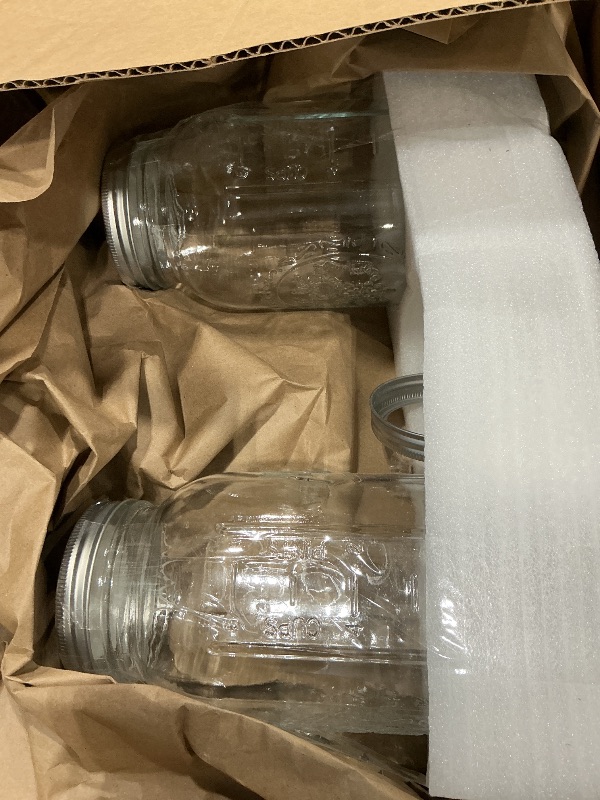 Photo 1 of *Missing items / only 2/ clerk comments* Galssmagic 64 oz Mason Jar Wide Mouth,3 Pack Large Half Gallon Mason Jars with Airtight Lid,Big Glass Jars for Canning,Pickling,Fermenting,Storing