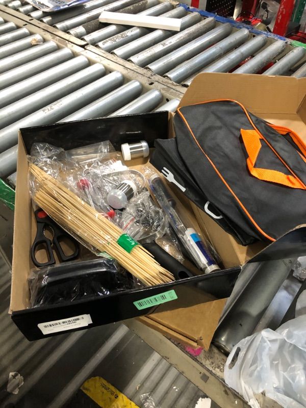 Photo 1 of **unknown missing pieces**Griddle Accessories Kit, 135 Pcs Griddle Grill Tools Set for Blackstone and Camp Chef, Professional Grill BBQ Spatula Set with Basting Cover, Spatula, Scraper, Bottle, Tongs, Egg Ring