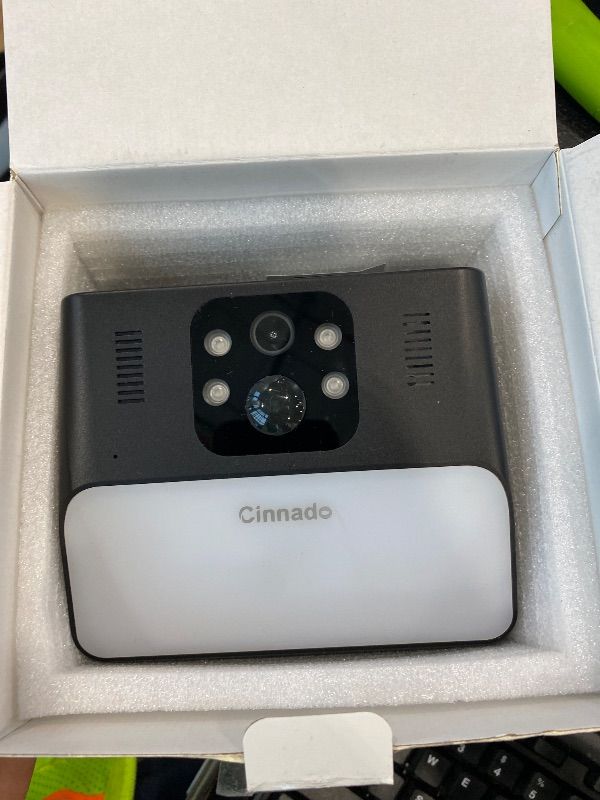 Photo 1 of *UNTESTED*
Cinnado Outdoor Camera Wireless-2.4G 2K Solar Wall Light Cameras for Home Security with AI Motion Detection, Waterproof,Motion Activated Light, Siren Cloud/SD Storage, Compatible with Alexa,S2