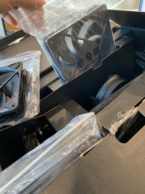 Photo 1 of **unknown missing pieces**ASUS ProArt LC 420 All-in-one CPU Liquid Cooler with Illuminated System Status Meter and Three Noctua NF-A14 industrialPPC-2000 PWM 140mm Radiator Fans