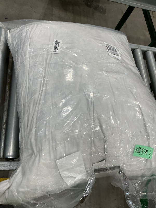 Photo 1 of ***MISSING PIECE*** TOPGREEN Feathers Down Throw Pillow Inserts 28x28, Set of 2, 100% Organic Cotton Shell, Soft Decorative Euro Pillow Insert for Living Room Sofa, Couch, or Bed (White)