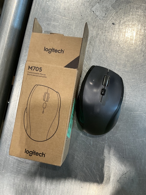 Photo 1 of **Missing Part - USB Missing**
Logitech M705 Marathon Wireless Mouse, Gaming Mouse Wireless, 2.4 GHz USB-A Receiver, 5-Programmable Buttons, 3-Year Battery, PC, Mac, Laptop, Chromebook - Black