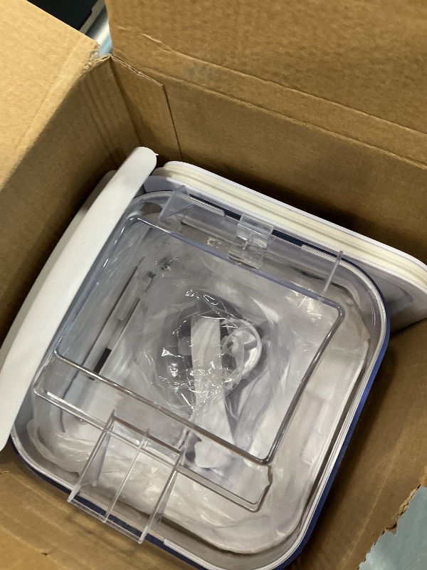 Photo 1 of FHJP Cereal Dispenser Countertop, 5L Cereal Containers Storage Dispenser for Pantry, Large Dry Food Cereal Dispenser, Not Easy to Crush Cereal, Can Hold Oatmeal, Snack, Grain, Pet Food (White, 2Pc)