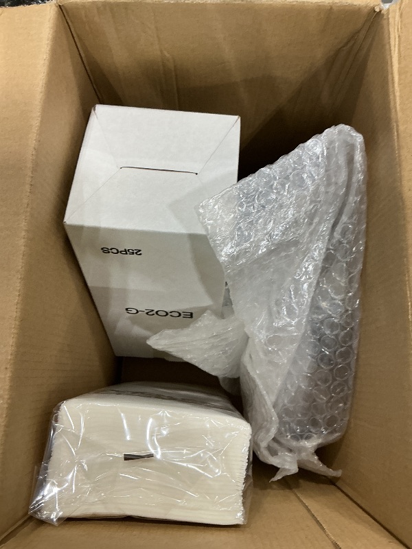 Photo 1 of *MISSING PARTS*
Rubtlamp 175 Pcs Plastic Dinnerware Set (25 Guests), Clear And Gold Plastic Plates, Hammered Party Plates Include Dinner Platos, Dessert Platos, Cups, Gold Cutlery Set And Napkins for Christmas