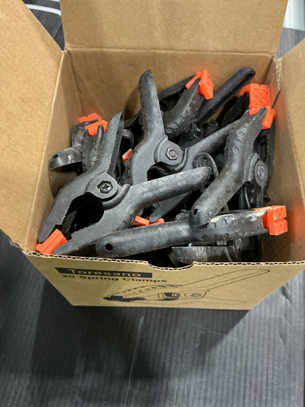 Photo 1 of 20 Packs Spring Clamps, 3.5 inch Spring Clamps Heavy Duty for Crafts and Professional Plastic Spring Clamps for Woodworking, Small Spring Clips Clamps for Backdrop Stand Photography Clamp Toresano